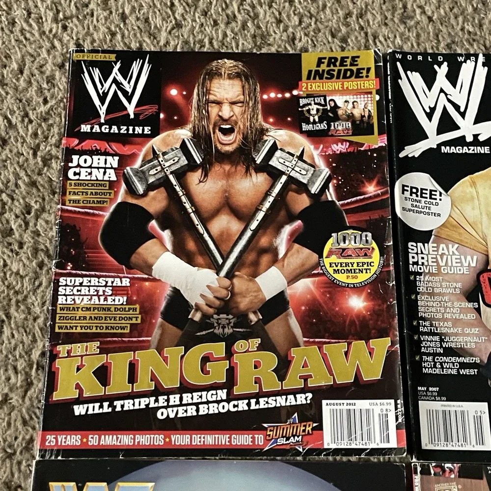 Wrestling Magazine Lot 4 WWE WWF 1997 2007 2011 2012 Stone Cold Triple H